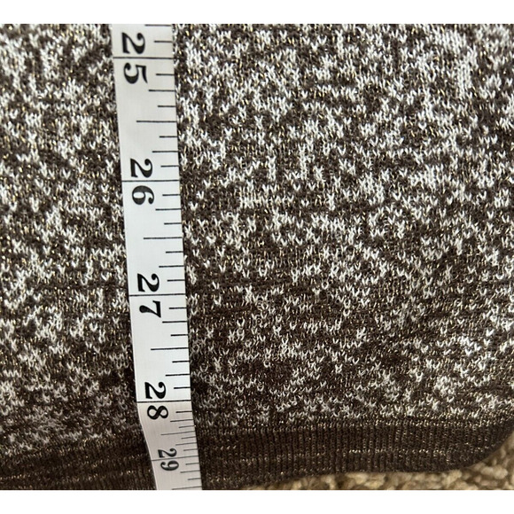 Chico's Easywear Metallic Speckled Ombre Shimmer V-Neck Sweater SZ 1 US Med - Picture 8 of 8